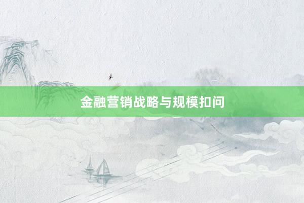 金融营销战略与规模扣问